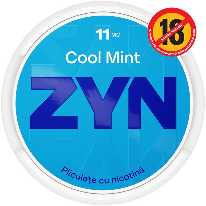 Pliculete cu nicotina ZYN COOL MINT, format subtire, 11mg