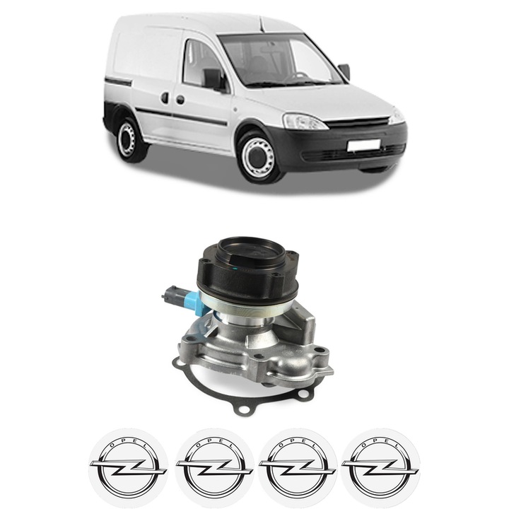 Pompa apa OPEL COMBO Box Body/MPV 1.7 DTI 16V din 2001 KW 55 CP 75 CMC 1686, Auto, HEPU, 4x Stikere auto cu OPEL