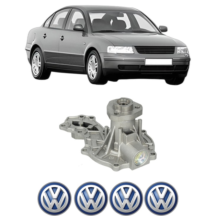 Pompa apa Volkswagen PASSAT B5 (3B2) 1.9 TDI din 1996-2000 KW 66 CP 90 CMC 1896, Auto, HEPU, 4x Stikere auto cu Volkswagen