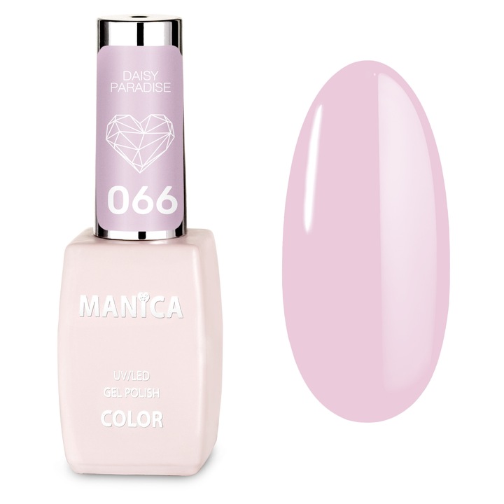 Manica Lac hibrid LED/UV 10ml - Daisy Paradise - 066, culoare curata, consistenta usor vascoasa