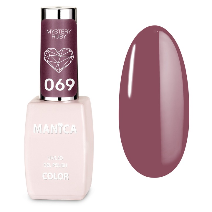 Oja hibrida Manica 10ml, culoare Ruby Misterios, aplicare usoara, durabilitate 21 zile