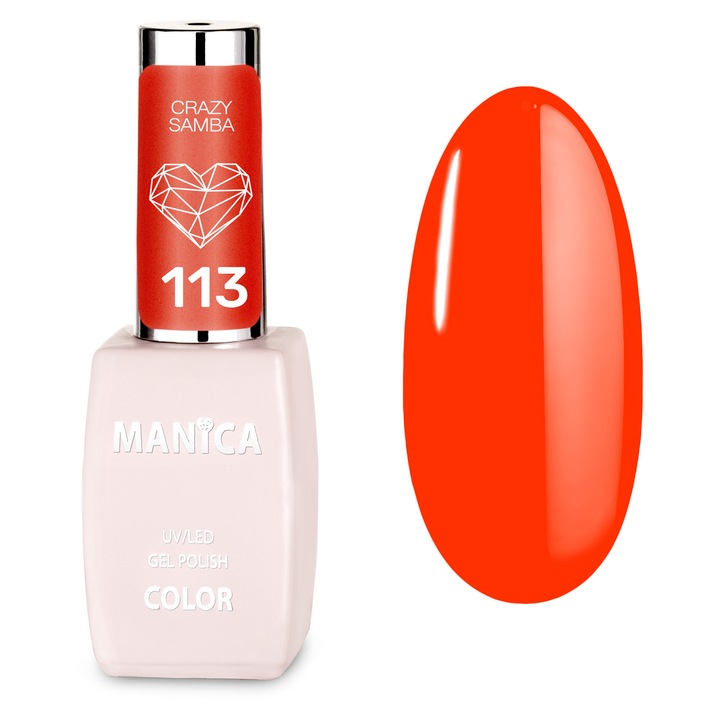 Oja hibrida Manica 10ml, Crazy Samba, 113, culoare intensa, aplicare usoara