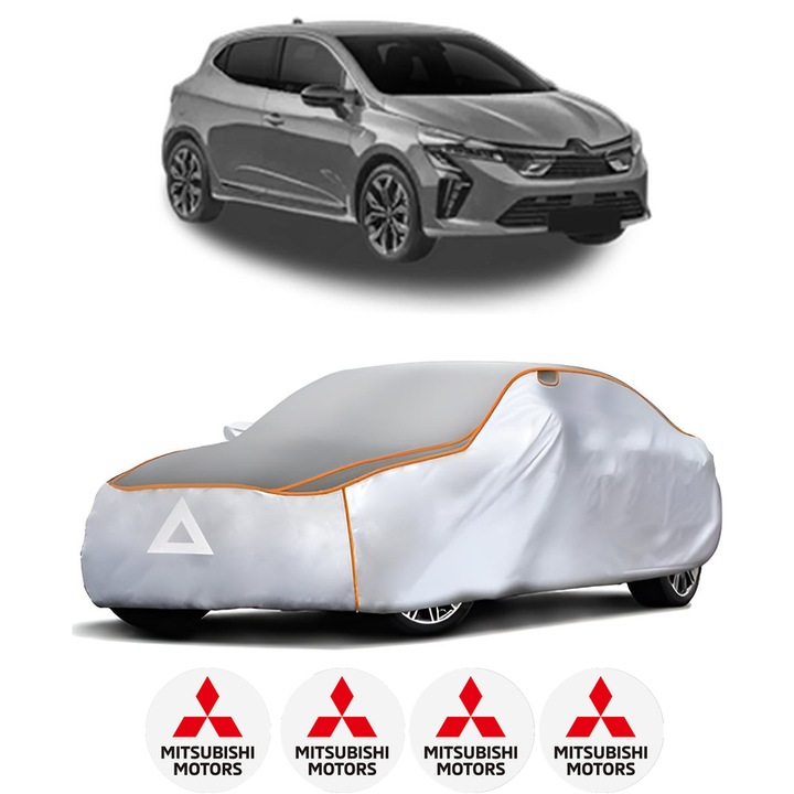 Husa Prelata Antigrindina Auto MITSUBISHI COLT VII Hatchback (VB_) din 2023, Protectie auto contra intemperiilor la grindina, Waterproof, 4x Stickere auto MITSUBISHI