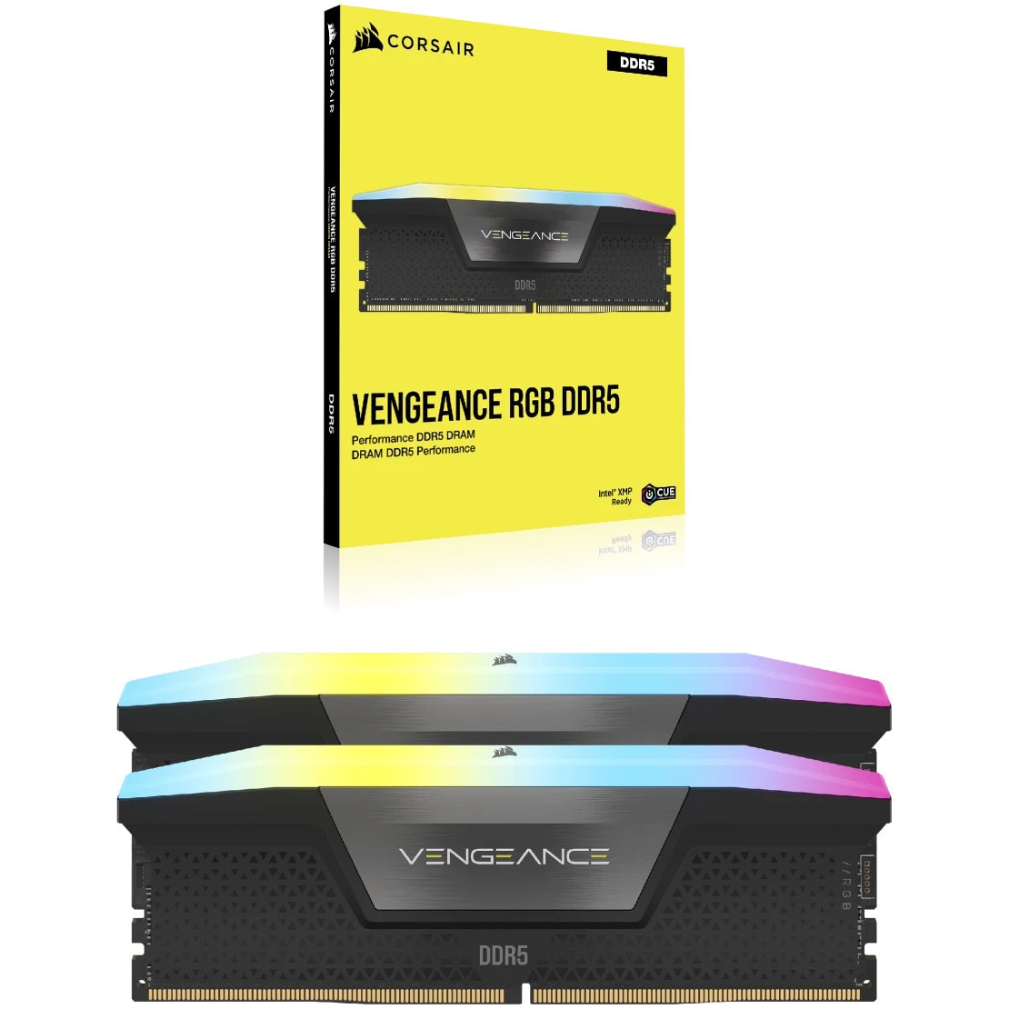 Memorie Corsair VENGEANCE RGB DDR5, 32GB, KIT 2x16GB, 6000MT/s