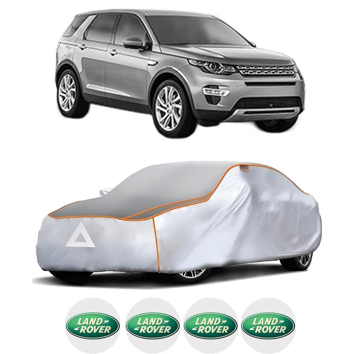 Husa Prelata Antigrindina Auto LAND ROVER DISCOVERY SPORT (L550) din 2014-2022, Protectie auto contra intemperiilor la grindina, Waterproof, 4x Stickere auto LAND ROVER