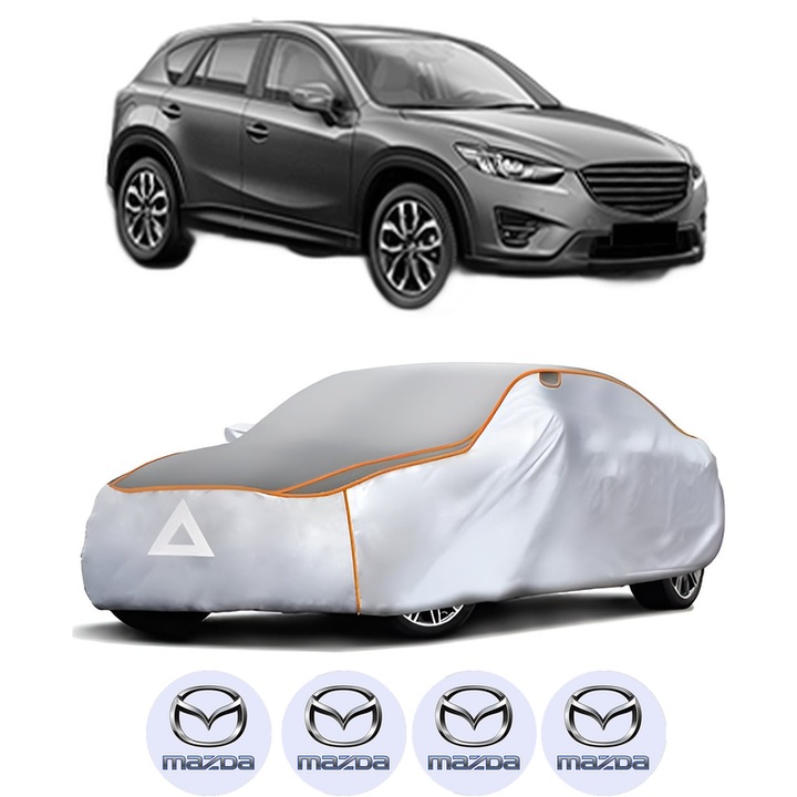 Husa Prelata Antigrindina Auto MAZDA CX-5 (KE, GH) din 2011-2017, Protectie auto contra intemperiilor la grindina, Waterproof, 4x Stickere auto MAZDA