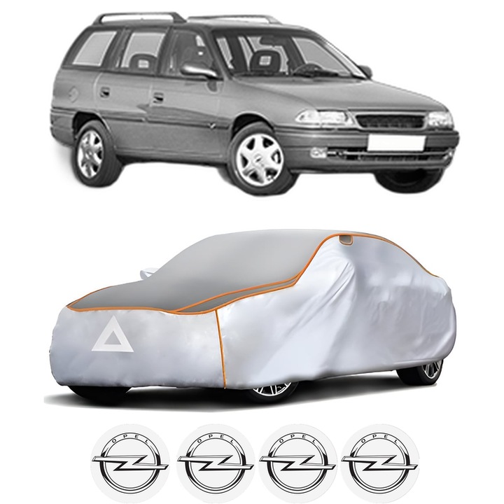 Husa Prelata Antigrindina Auto OPEL ASTRA F CLASSIC Estate (T92) din 1998-2005, Protectie auto contra intemperiilor la grindina, Waterproof, 4x Stickere auto OPEL