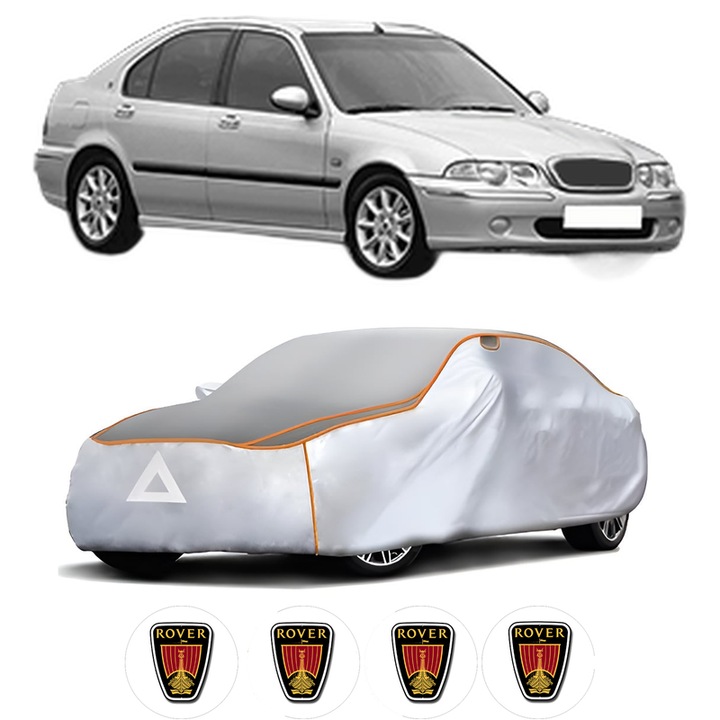 Husa Prelata Antigrindina Auto ROVER 45 I Hatchback (RT) din 2000-2005, Protectie auto contra intemperiilor la grindina, Waterproof, 4x Stickere auto ROVER