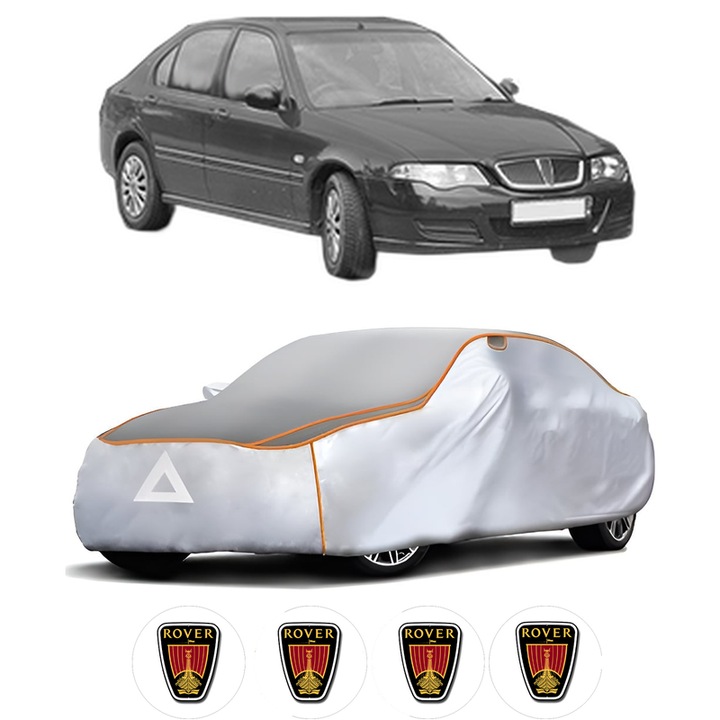 Husa Prelata Antigrindina Auto ROVER 400 II Hatchback (RT) din 1995-2000, Protectie auto contra intemperiilor la grindina, Waterproof, 4x Stickere auto ROVER