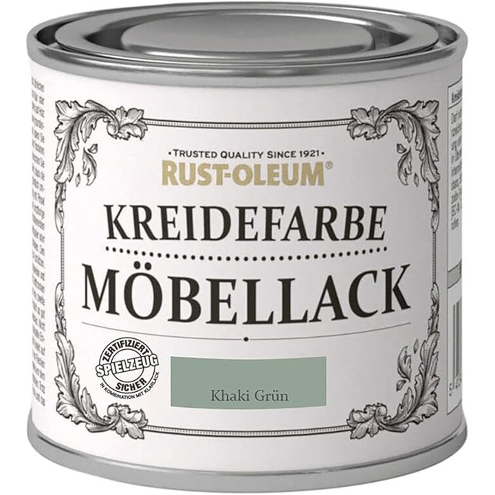 Vopsea pentru mobila cu aspect calcaros Verde Kaki Grun 125 ml