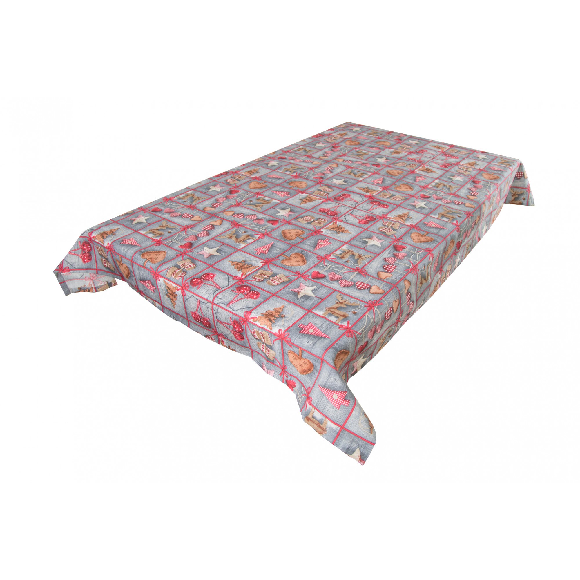 Fata de masa Rakkaani gri, colectia de Craciun, 130x180 cm