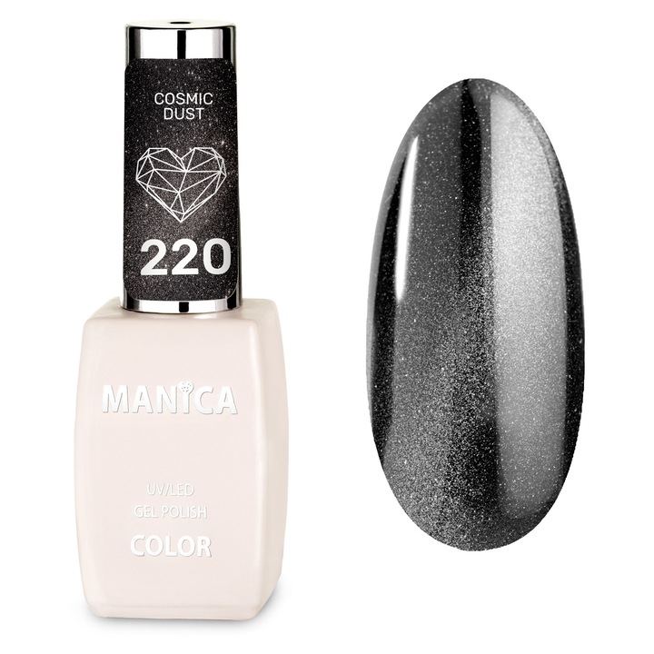Oja hibrida Manica Cat Eye 10ml, Cosmic Dust, efect magnetic, culoare inchisa