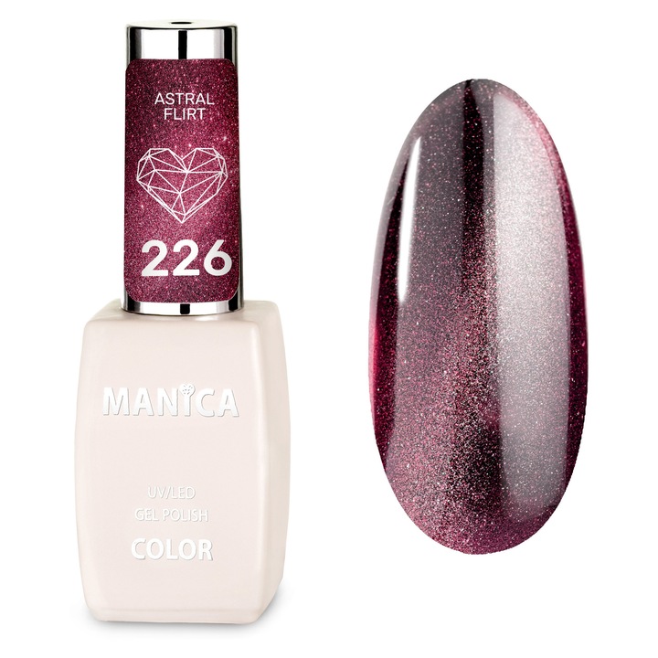 Oja hibrida Manica Cat Eye Astral Flirt, roz, 10ml