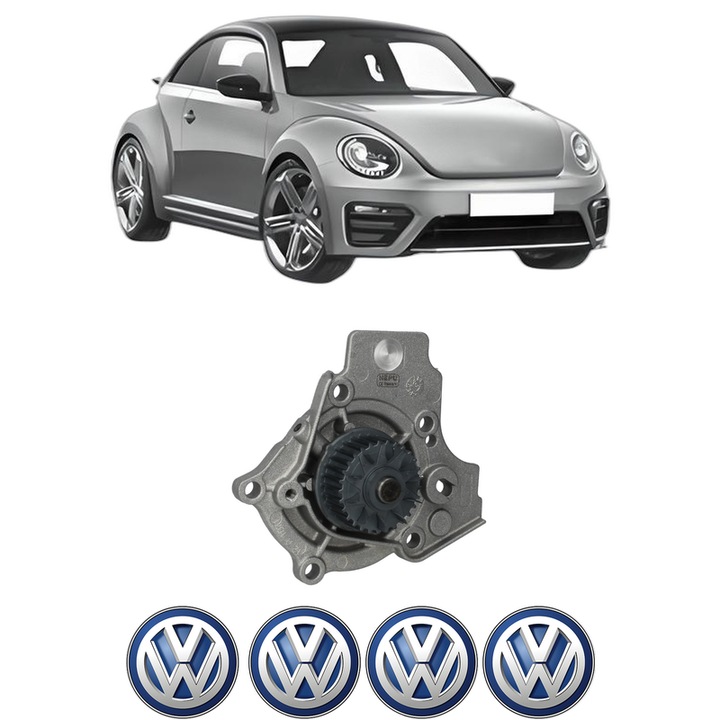 Pompa apa Volkswagen BEETLE (5C1, 5C2) 2.0 TFSI din 2011-2016 KW 147 CP 200 CMC 1984, Auto, HEPU, 4x Stikere auto cu Volkswagen