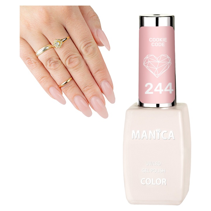 Oja hibrida Manica 10ml, Cookie Code, bej, rezistenta la ciobire