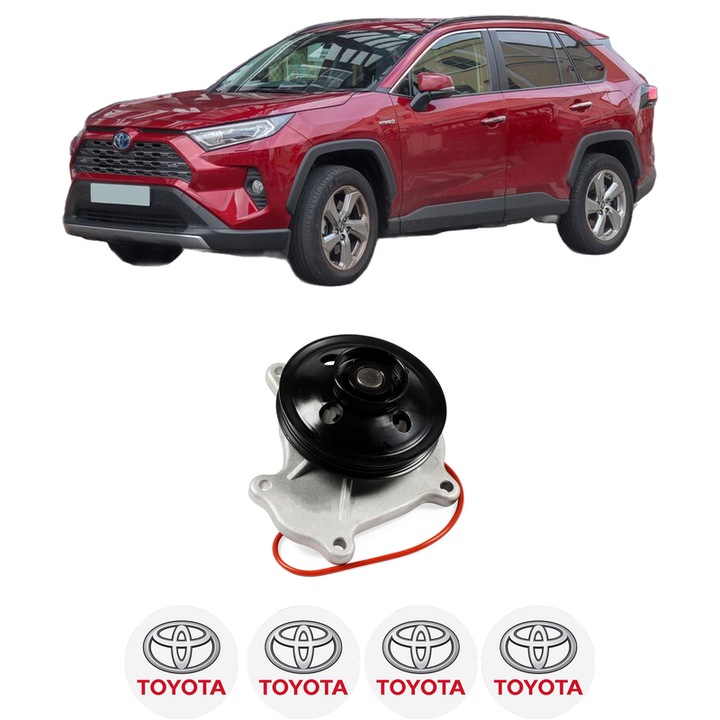 Pompa apa TOYOTA RAV 4 IV (_A4_) 2.5 Hybrid (AVA42_) din 2015-2018 KW 145 CP 197 CMC 2494, Auto, HEPU, 4x Stikere auto cu TOYOTA