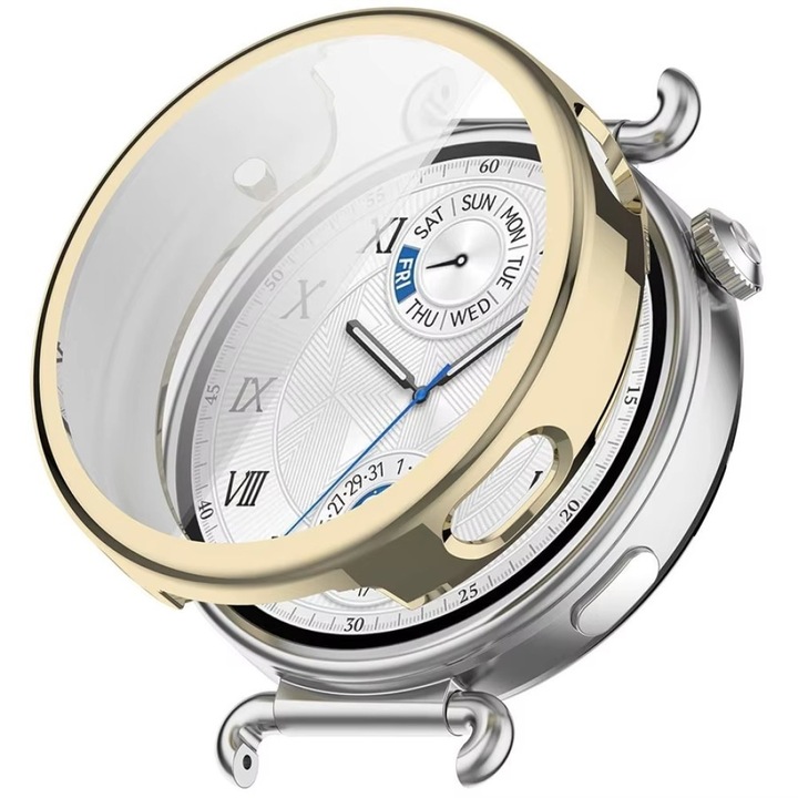 Szilikon tok képernyővédelemmel Huawei Watch GT6 41mm-hez, Best Accessories, Arany