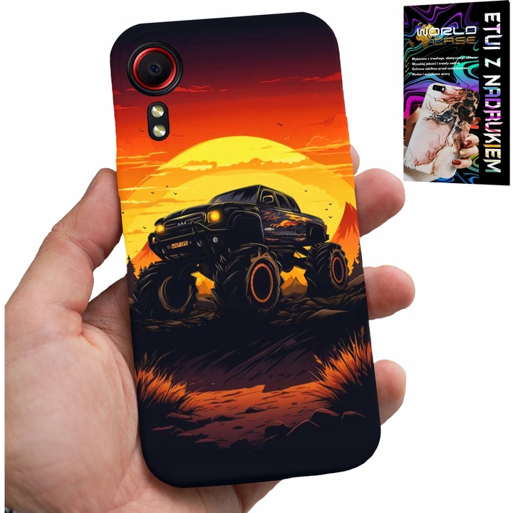 Carcasa pentru Samsung Galaxy Xcover 7, World Case, design Monstertruck, silicon, multicolor