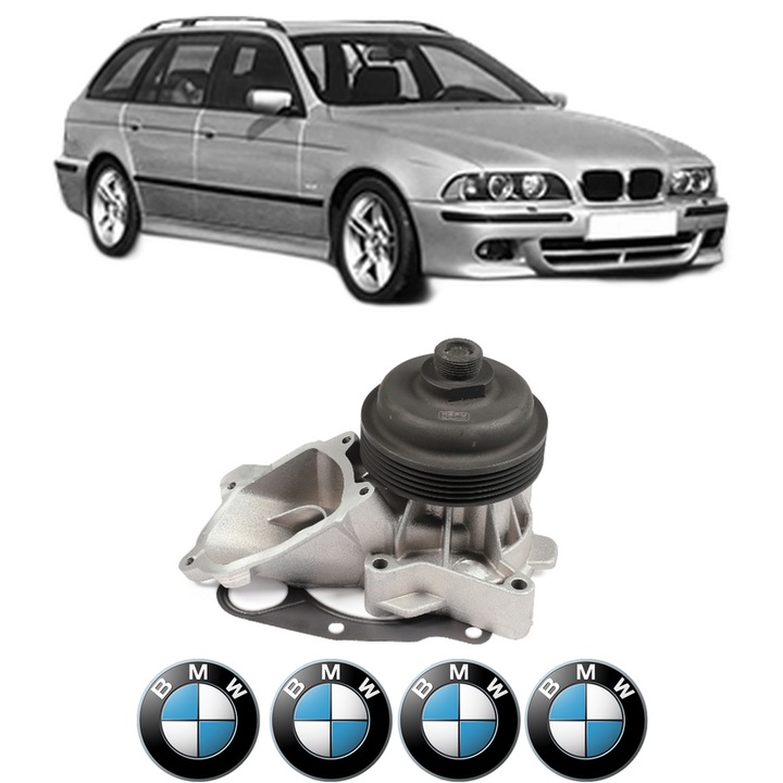 Pompa apa BMW Seria 5 Touring (E39) 530 d din 1998-2000 KW 135 CP 184 CMC 2926, Auto, HEPU, 4x Stikere auto cu BMW