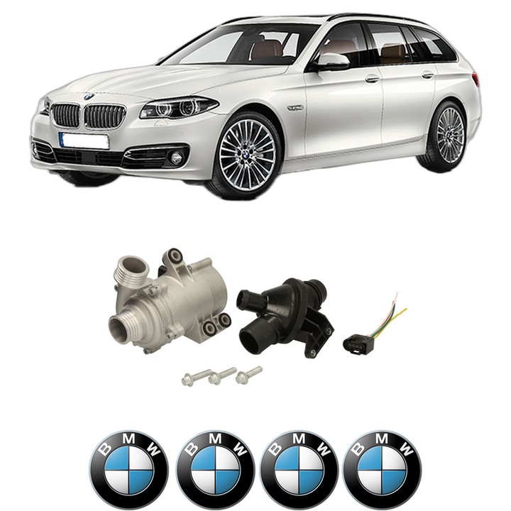 Pompa apa BMW Seria 5 Touring (F11) 520 i din 2010-2017 KW 135 CP 184 CMC 1997, Auto, HEPU, 4x Stikere auto cu BMW