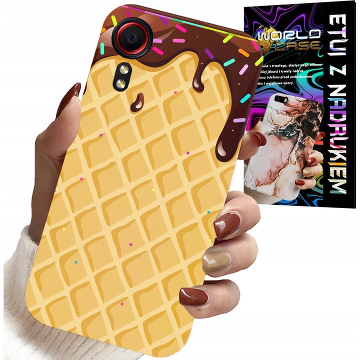 Telefontok, World Case, Samsung Galaxy Xcover 7, gumi, nápolyi minta, többszínű