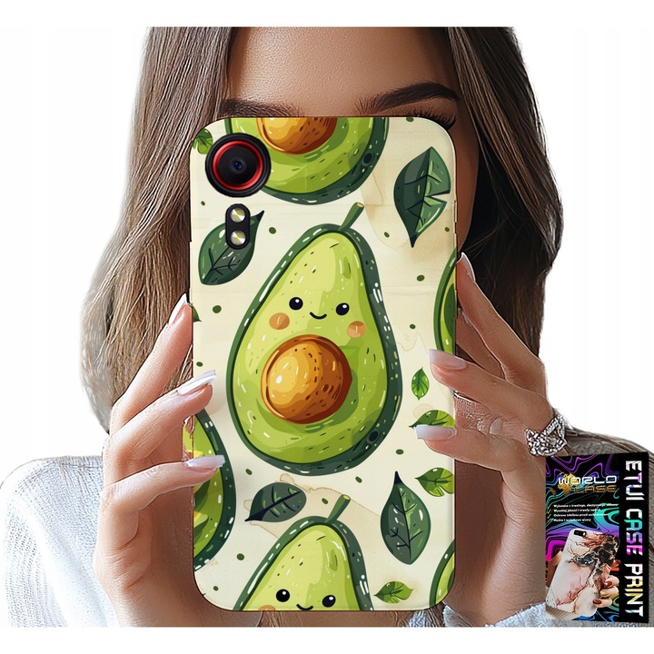 Carcasa World Case pentru Samsung Galaxy Xcover 7, imprimeu avocado, silicon, multicolor