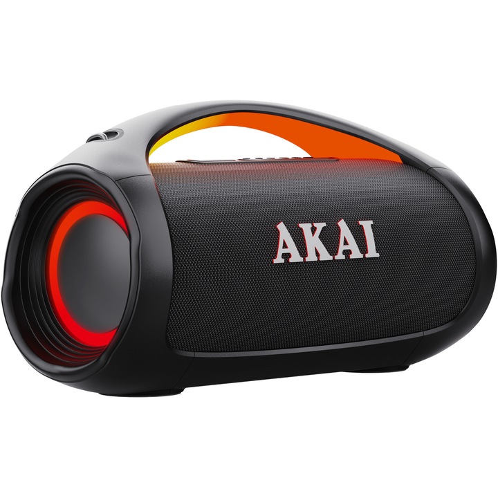 Преносима тонколонка Akai WaveStormer, 110W, Bluetooth, Aux-In, USB, IPX6, Черен