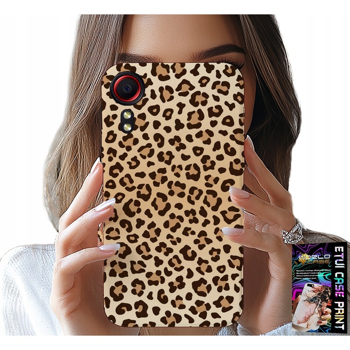 Telefontok, World Case, szilikon terepmintás tok, Samsung Galaxy XCover 7-hez, teljes hozzáférhetőség