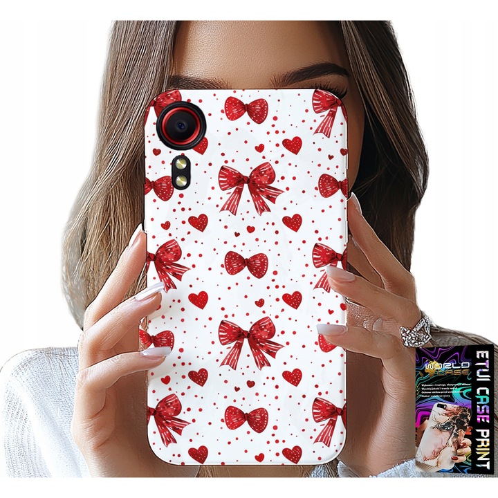 Husă pentru telefon Samsung Galaxy XCover 7, World Case, design colorat, silicon, roșie