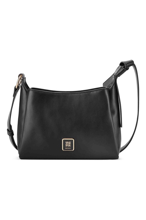 NINE WEST, Műbőr válltáska több rekesszel, Fekete