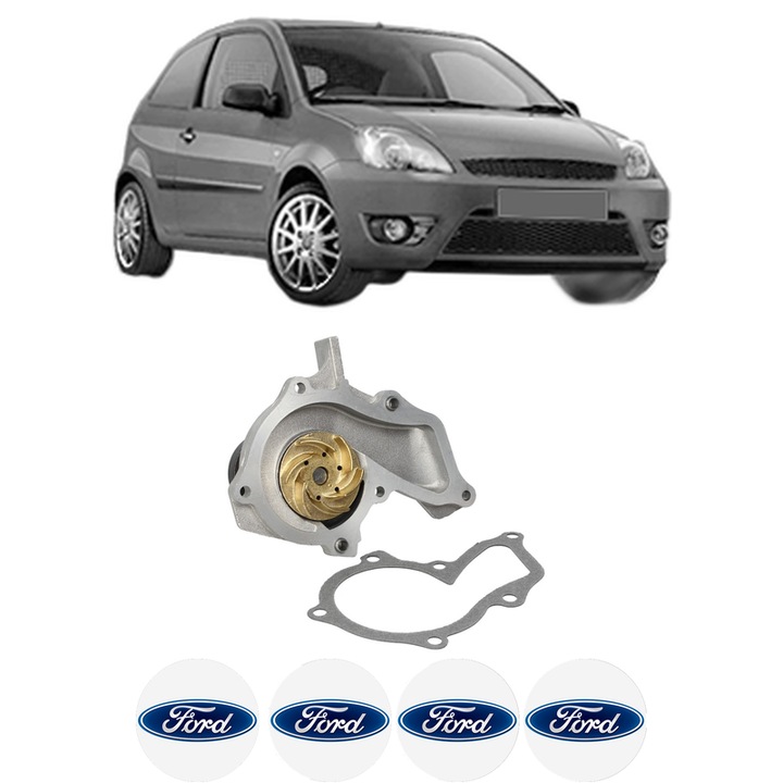 Pompa apa FORD FIESTA V Van 1.4 din 2002-2005 KW 59 CP 80 CMC 1388, Auto, HEPU, 4x Stikere auto cu FORD