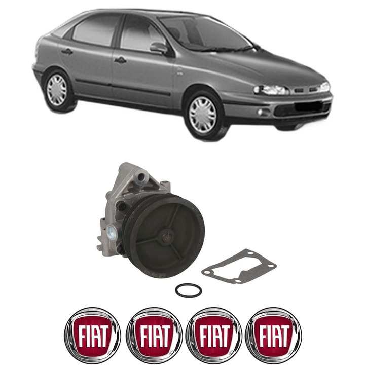 Pompa apa FIAT BRAVA (182_) 1.6 16V (182.BH) din 1995-2001 KW 66 CP 90 CMC 1581, Auto, HEPU, 4x Stikere auto cu FIAT