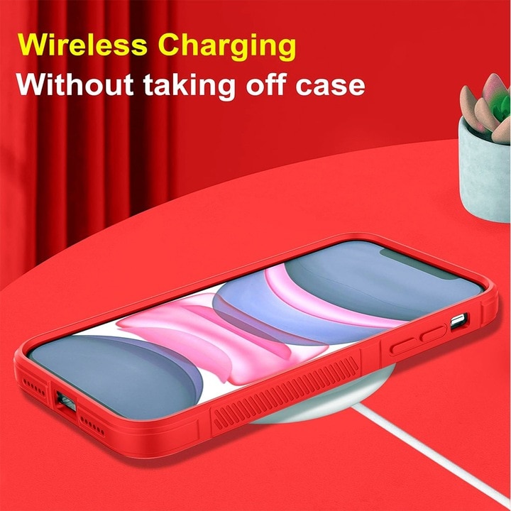 Husa Buffer din Silicon cu Microfibra pentru Samsung Galaxy Z Fold 8 Ultra, Military-Grade Resistance, Anti-amprente, Flexible TPU, Rosu