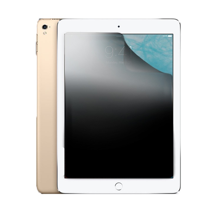 Folie Privacy pentru Apple iPad 9.7 6th Gen (2018), No Spy SafeView, Confidentialitate Totala, Anti-Spy, Anti-Zgarieturi, Instalare Usoara, Anti-Amprenta, Protectie Ecran, Sensibilitate Tactila Ridicata