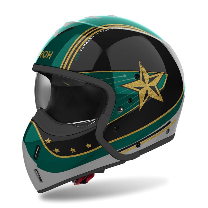 Каска за мотоциклет AIROH J 110, многоцветна, XXL, 2-в-1, композитен материал от карбон