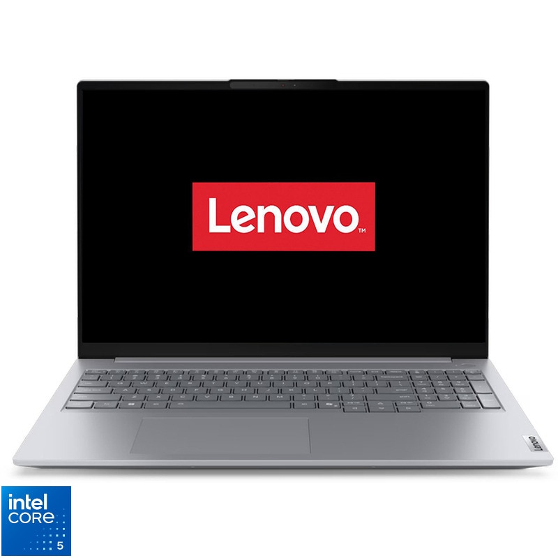 Laptop Lenovo Thinkbook 16 G8 IRL cu procesor Intel® Core™ 5 210H pana la 4.8GHz, 16" WUXGA, IPS, 12GB DDR5, 8 TB SSD, Intel® Graphics, No OS, Arctic Grey