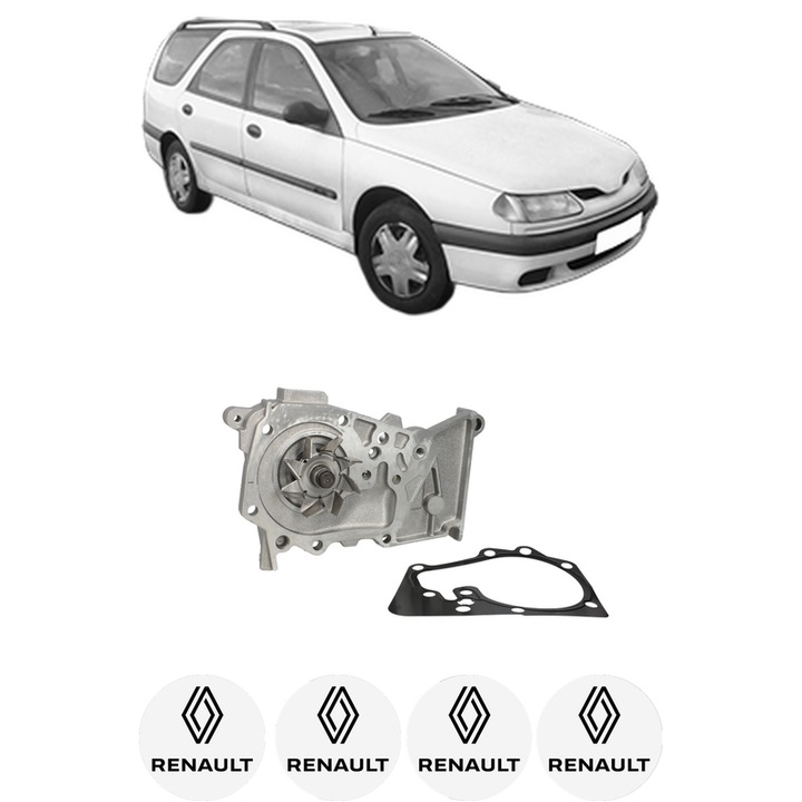 Pompa apa RENAULT LAGUNA I Grandtour (K56_) 1.6 16V (K568) din 1997-2001 KW 79 CP 107 CMC 1598, Auto, HEPU, 4x Stikere auto cu RENAULT