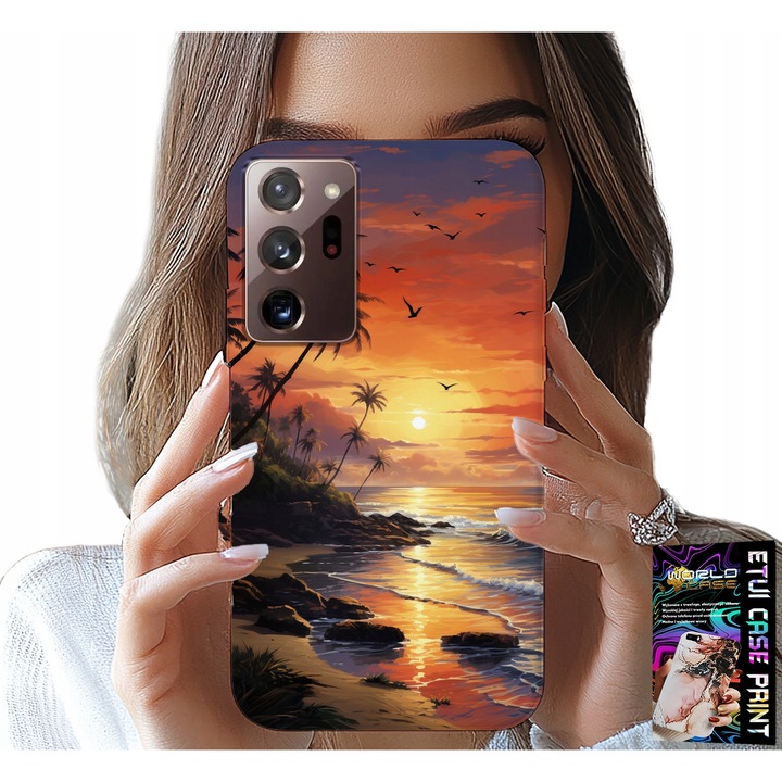 Samsung Note 20 Ultra tok, World Case, gumi, színes nyomat, szett