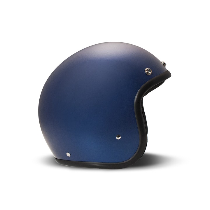 DMD Retro motoros sisak, M, matt sötétkék színű, vintage design, könnyű súly