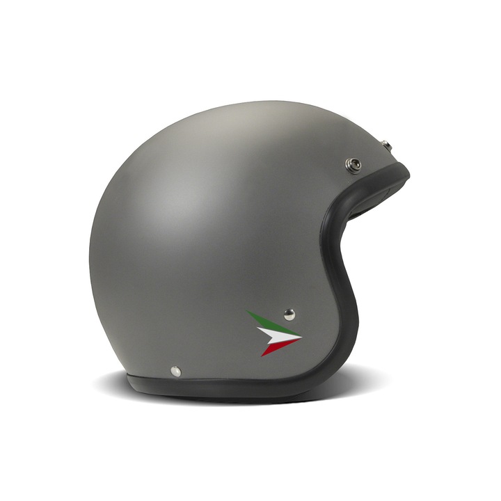 DMD Retro motoros sisak, matt szürke, M-es méret, vintage design, ECE 22.06 tanúsítvánnyal
