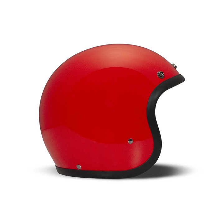 DMD Retro motoros sisak, fényes piros, L méret, vintage design, maximális kényelem