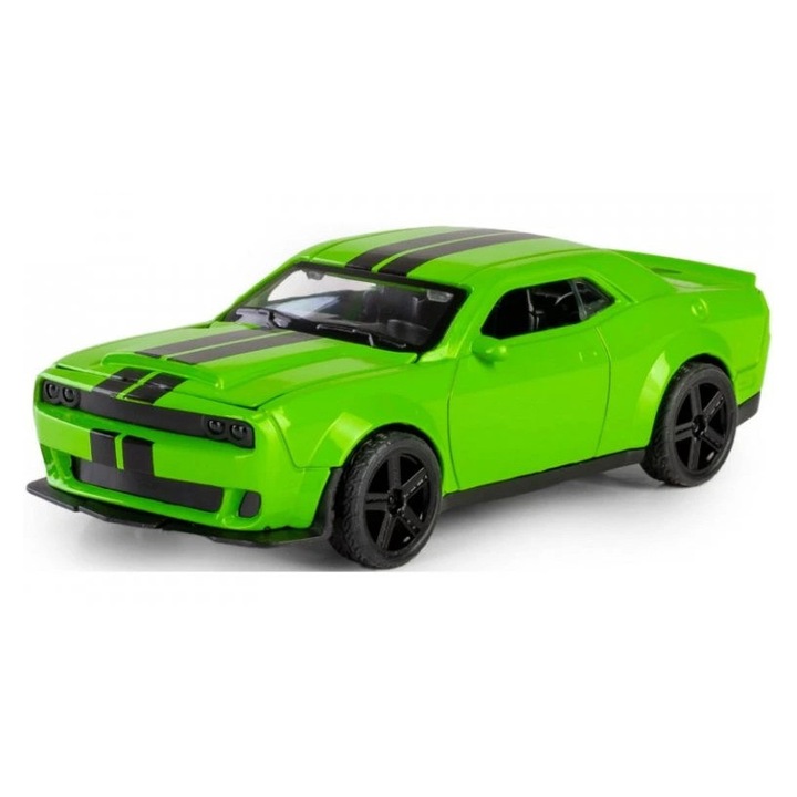 Fém Dodge Charger autómodell - zöld