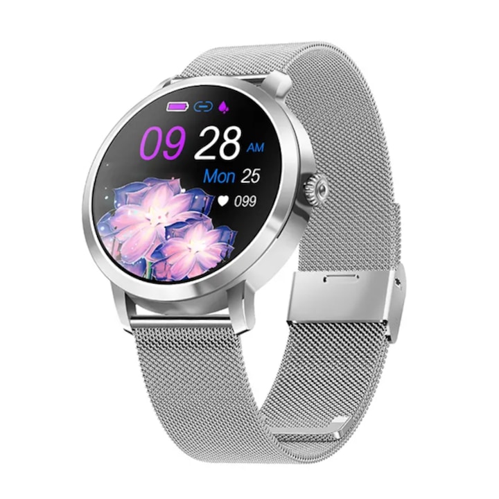 Smartwatch M7 Max, Ecran IPS HD, 1.9'', Bluetooth 5.0, Monitorizare ritm cardiac/nivel oxigen sange, IP67, Argintiu