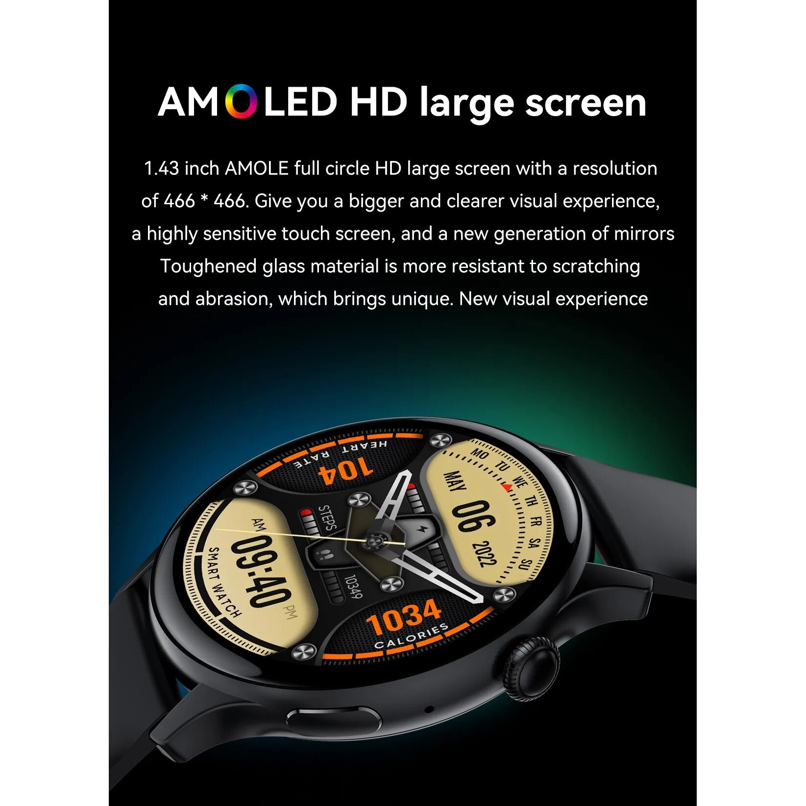 SmartWatch New Stylish Collection idealSTORE, Ecran AMOLED HD 1.43
