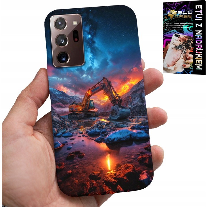 Samsung Note 20 Ultra telefontok, World Case, traktor mintás, szilikon, többszínű