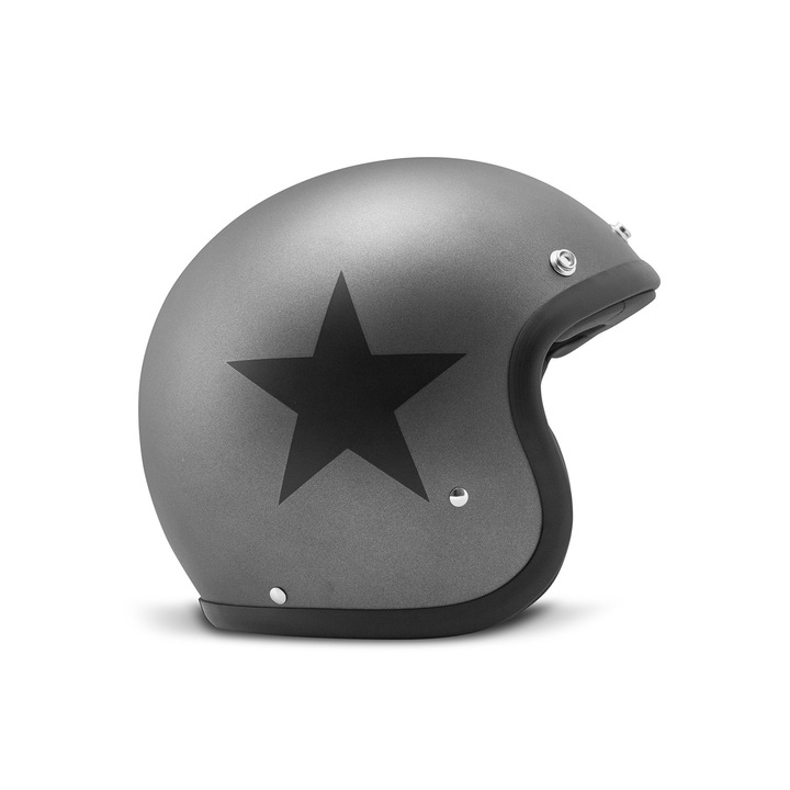 DMD Retro motoros sisak, szürke, S, vintage design, könnyűlő súly