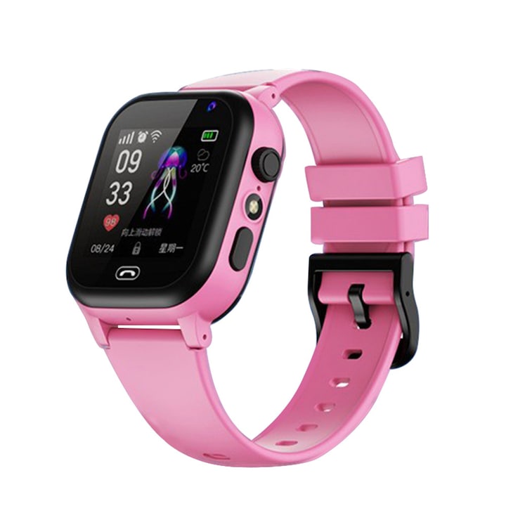 X9 okosóra gyerekeknek, vízálló, helymeghatározó funkciók, rózsaszín, 1.3 hüvelyk