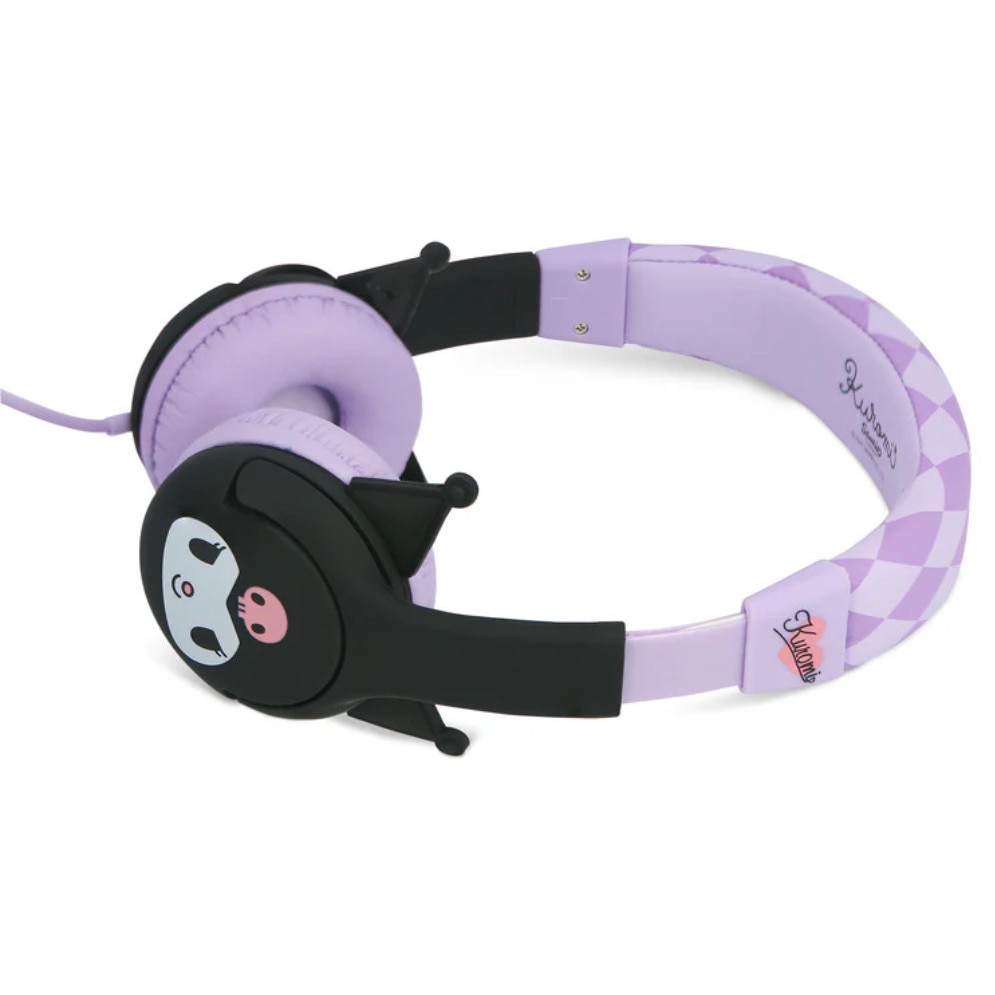 Casti OTL Kuromi Kids cu fir, urechi din cauciuc, sunet de inalta calitate, 0,9m