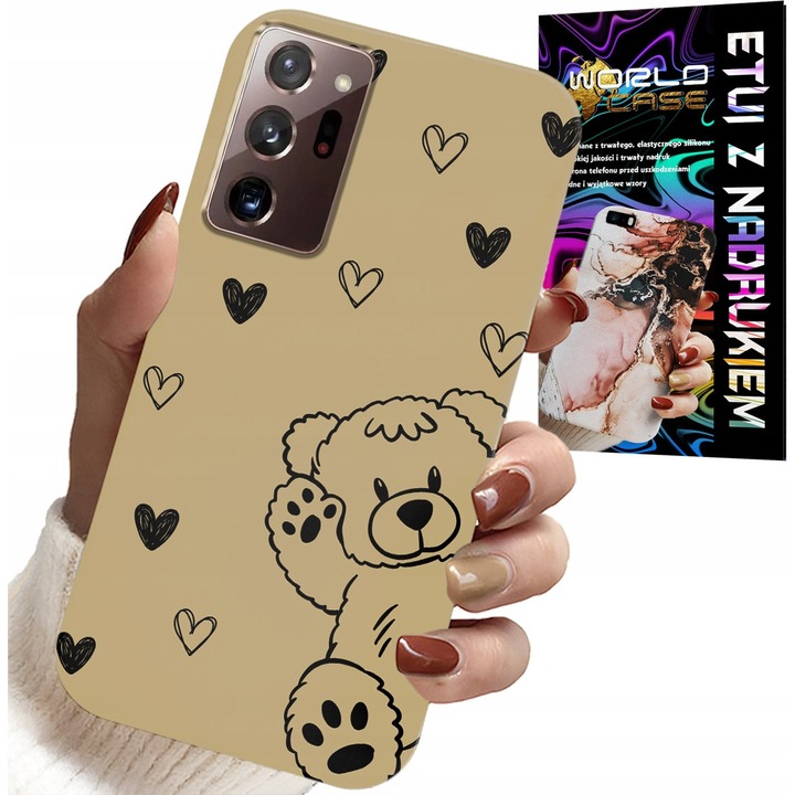 Telefontok, World Case, Samsung Note 20 Ultra, szilikon, maci design, többszínű