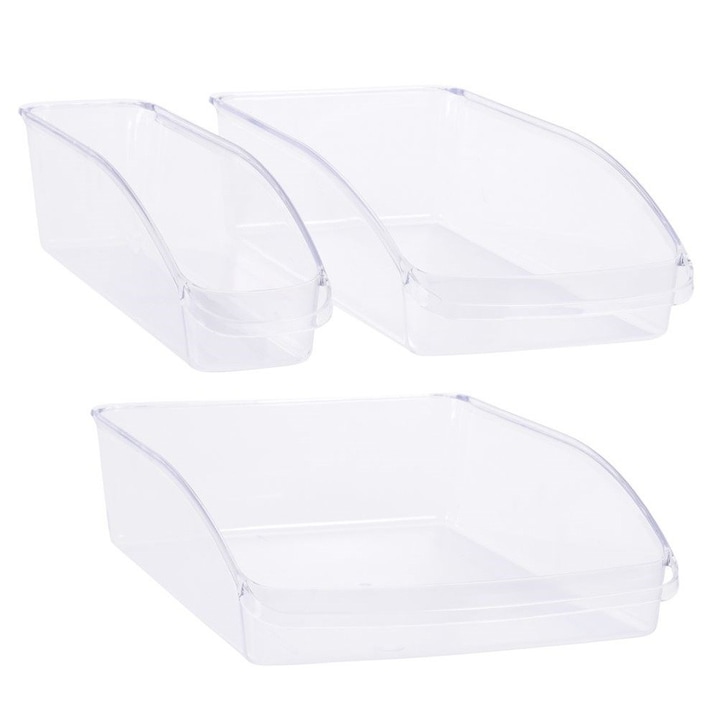 Set 3 cutii alimentare, Artemis, transparent